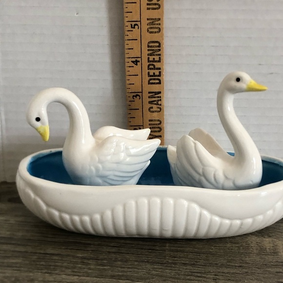 Vtg Ceramic Swan Centrepiece - Picture 3 of 16